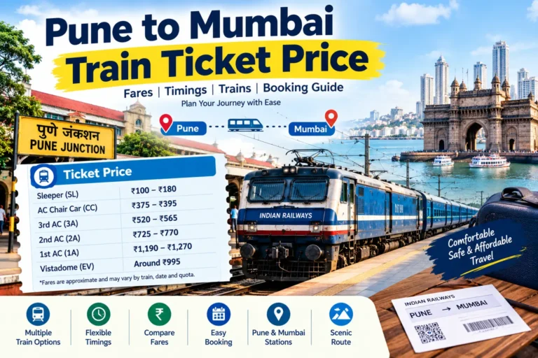 Pune to Mumbai Train Ticket Price