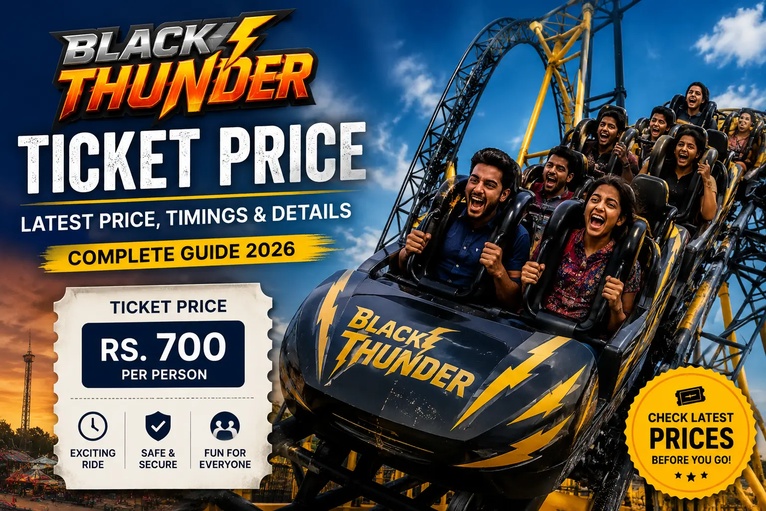 black thunder ticket price​