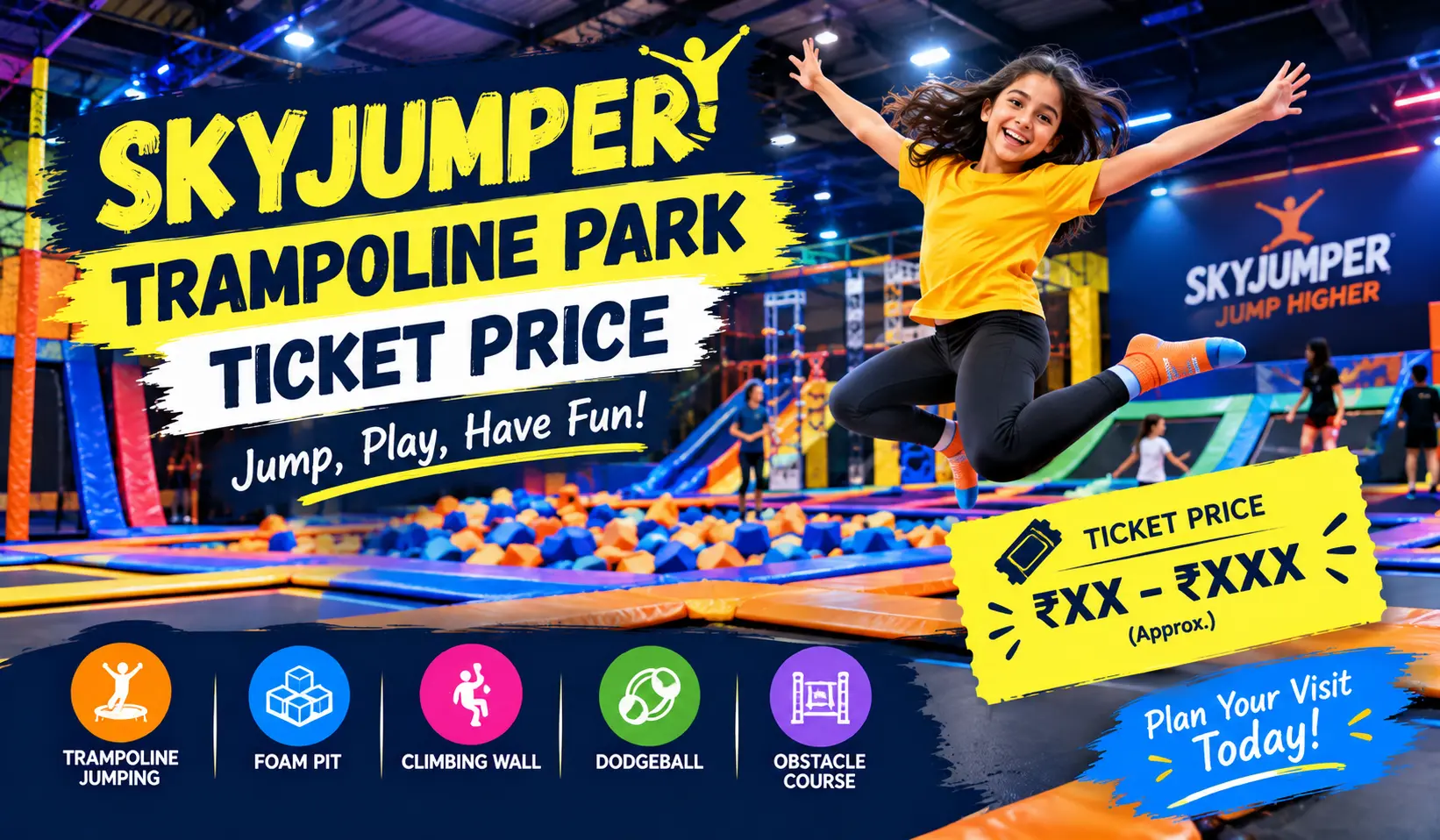skyjumper trampoline park ticket price