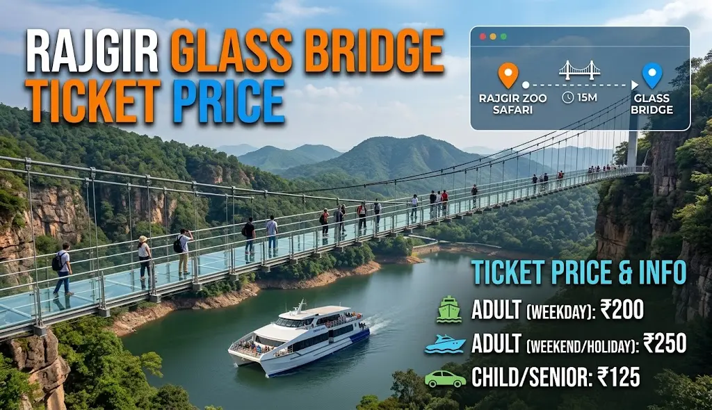 rajgir glass bridge ticket price​