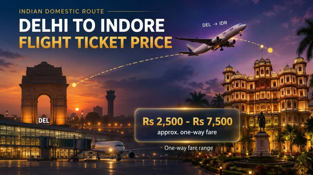 delhi to indore flight ticket price