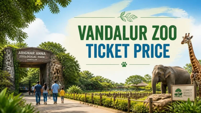 vandalur zoo ticket price​